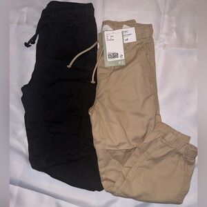 H&M Kids Tan Jogger Pants 2-pack Sz 6